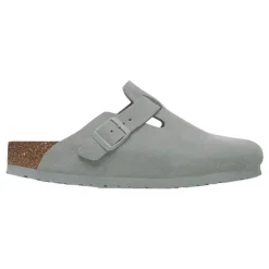 Sko<Birkenstock Boston Suede Narrow Pure Sage Sko Gråblå