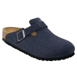 Sko<Birkenstock Boston Suede Leather Regular Sko Navy