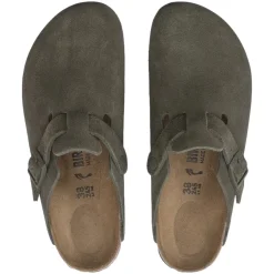 Sko<Birkenstock Boston Suede Regular Thyme Sko Grønn