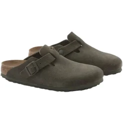Sko<Birkenstock Boston Suede Regular Thyme Sko Grønn
