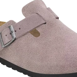 Sko<Birkenstock Boston Suede Narrow Faded Purple Sko Lilla/Grå