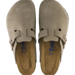 Sko<Birkenstock Boston Suede Regular Taupe Sko Taupe