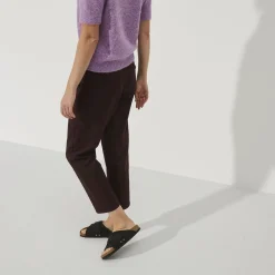 Sko<Birkenstock Kyoto Nubuck/Suede Leather Regular Sko Sort