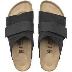 Sko<Birkenstock Kyoto Nubuck/Suede Leather Regular Sko Sort