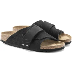 Sko<Birkenstock Kyoto Nubuck/Suede Leather Narrow Black Sko Sort