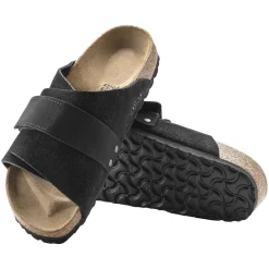 Sko<Birkenstock Kyoto Nubuck/Suede Leather Narrow Black Sko Sort