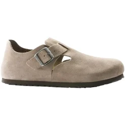 Sko<Birkenstock London Suede Narrow Taupe Sko Taupe