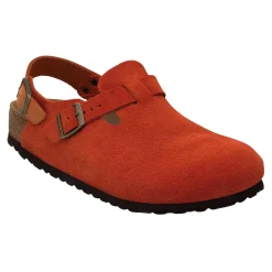 Sko<Birkenstock Tokio Suede Leather Rust Narrow Sko Mørkeoransje