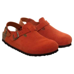 Sko<Birkenstock Tokio Suede Leather Rust Narrow Sko Mørkeoransje