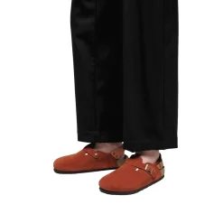 Sko<Birkenstock Tokio Suede Leather Rust Narrow Sko Mørkeoransje