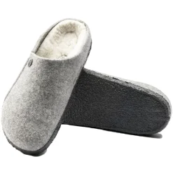 Sko<Birkenstock Zermatt Rivet Wool Felt Narrow Sko Lysegrå