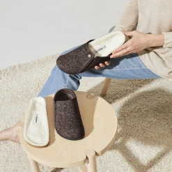 Sko<Birkenstock Zermatt Rivet Wool Felt Regular Sko Brun Melert