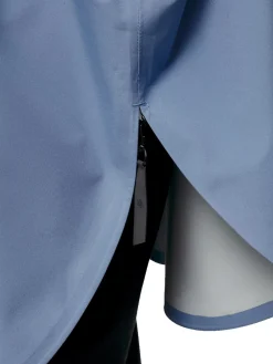 Jakke<Blæst Bergen Poncho Jakke Lyseblå Blue Hour