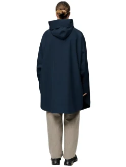 Jakke<Blæst Bergen Poncho Jakke Mørkeblå Dark Navy
