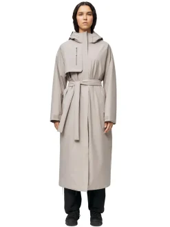 Jakke<Blæst Åse Insulated Coat Jakke Beige Grå Low Tide