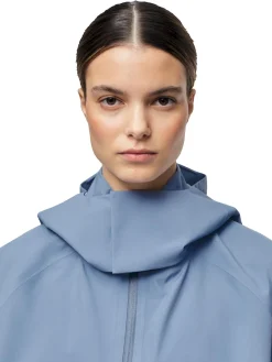 Jakke<Blæst Voss Poncho Jakke Lyseblå Blue Hour