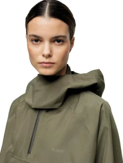 Jakke<Blæst Voss Poncho Jakke Oliven Grape Leaf