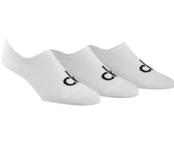 Tilbehør|Undertøy<Calvin Klein Underwear CK Albert 3pk Logo Liner Sokker Hvit