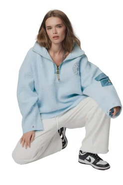 Genser<CAYA Nini Half Zip Light Blue Genser Lyseblå