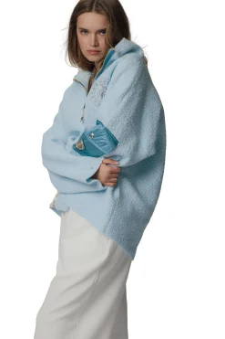 Genser<CAYA Nini Half Zip Light Blue Genser Lyseblå