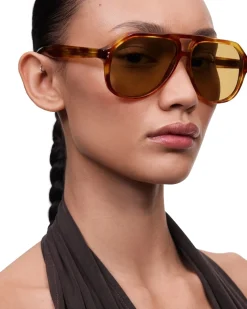 Solbriller|Solbriller<Chimi Eyewear Doris Honey Tortoise Solbriller Brun/Gul