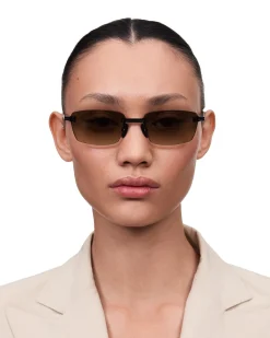 Solbriller|Solbriller<Chimi Eyewear Rimless Cubic Brown Gradient Solbriller Lysebrun