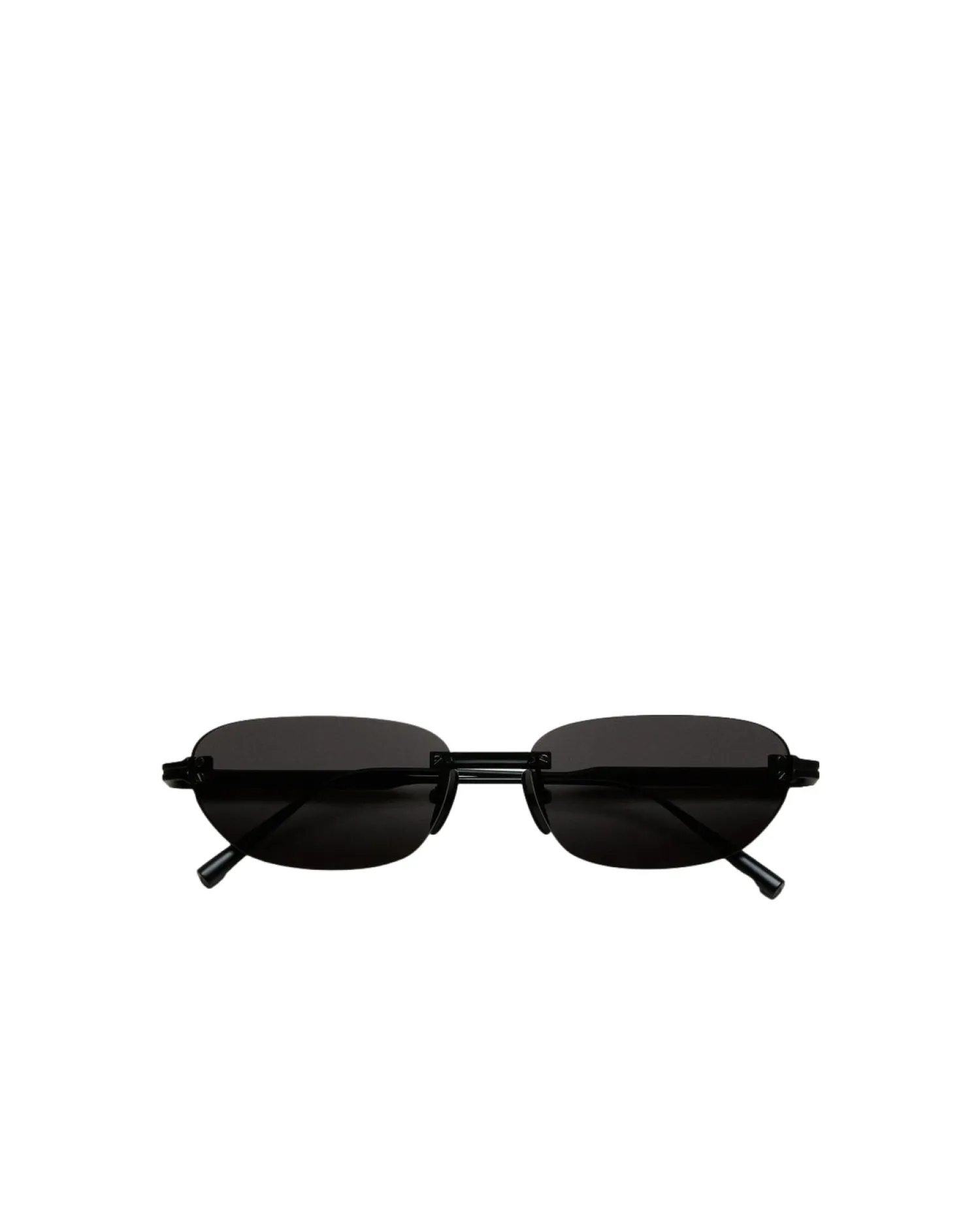 Solbriller|Solbriller<Chimi Eyewear Rimless Oval Black Solbriller Sort