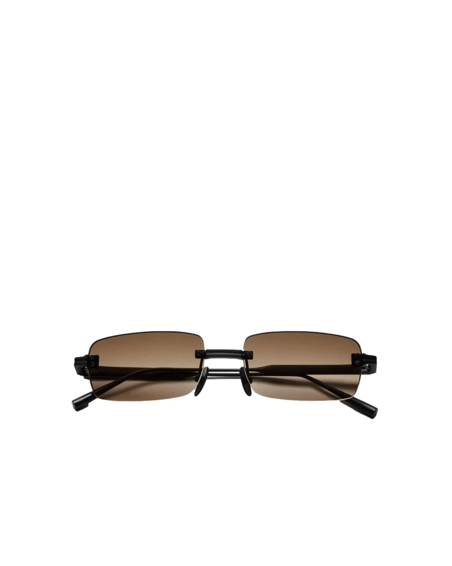 Solbriller|Solbriller<Chimi Eyewear Rimless Parallel Brown Gradient Solbriller Lysebrun