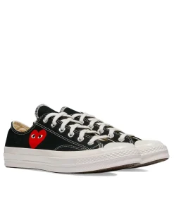 Sko<Comme des Garcons Play CT70 Small red heart LOW top Sko Sort