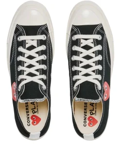 Sko<Comme des Garcons Play CT70 Small red heart LOW top Sko Sort