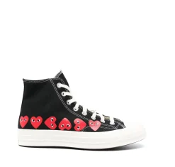 Sko|Sko<Comme des Garcons Play x Converse CDG MULTI HEART HIGH TOP Sko Sort