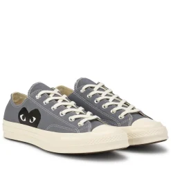 Sko|Sko<Comme des Garcons Play x Converse CDG Big Heart LOW Top Grey Sko Grå