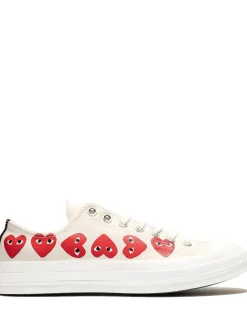 Sko|Sko<Comme des Garcons Play x Converse CDG Multi LOW Top White Sko Off-White