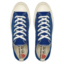 Sko|Sko<Comme des Garcons Play x Converse CDG Big Heart LOW Top Blue Sko Blå