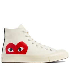Sko|Sko<Comme des Garcons Play x Converse CDG BIG HEART HI Top White Sko Off-White