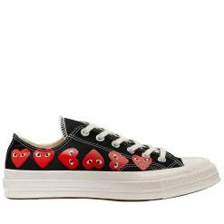Sko|Sko<Comme des Garcons Play x Converse CDG Multi Heart Low Top Sko Sort