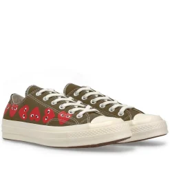 Sko|Sko<Comme des Garcons Play x Converse CDG Multi LOW Top Khaki Sko Grønn