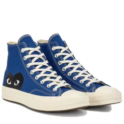 Sko|Sko<Comme des Garcons Play x Converse CDG BIG HEART HI TOP Blue Sko Blå