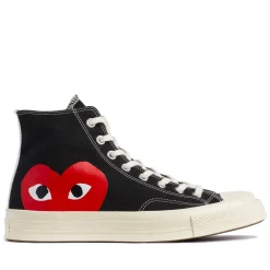 Sko|Sko<Comme des Garcons Play x Converse CDG BIG HEART HI TOP Black Sko Sort