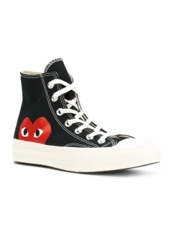 Sko|Sko<Comme des Garcons Play x Converse CDG BIG HEART HI TOP Black Sko Sort