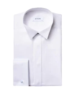 Skjorte<Eton 3000 Slim Evening Wing Collar Skjorte Hvit