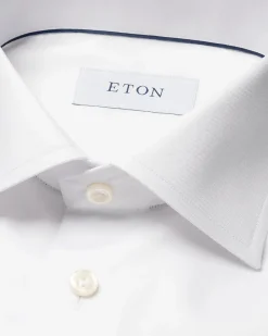 Skjorte<Eton 3000 Slim White Signature Twill Shirt Skjorte Hvit