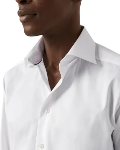 Skjorte<Eton 3000 Slim White Signature Twill Shirt Skjorte Hvit
