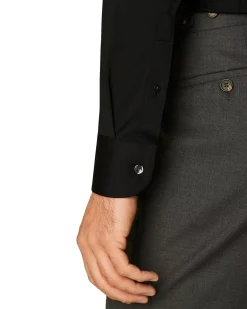 Skjorte<Eton Black Four-Way Stretch Shirt Skjorte Sort
