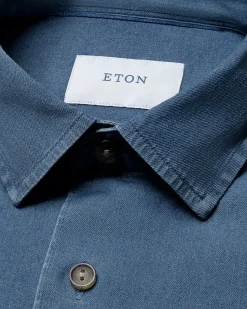 Skjorte<Eton Dark Wash Denim Stretch Shirt Skjorte Denim