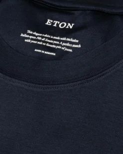 T-Shirt<Eton Filo di Scozia T-shirt T-shirt Mørkeblå