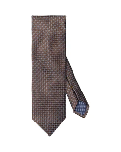 Tilbehør<Eton Floral Woven Silk Tie Slips Burgunder Mønster