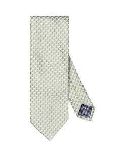 Tilbehør<Eton Geometric Print Silk Tie Slips Grønn Mønster