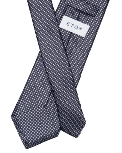 Tilbehør<Eton Geometric Woven Slik Tie Slips Marine
