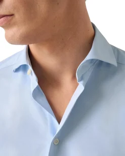 Skjorte<Eton Light Blue Four-Way Stretch Shirt Skjorte Lyseblå